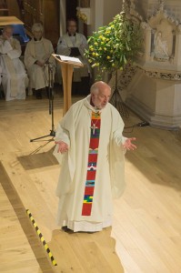 Bishop David addresses the congregation