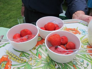 Strawberries are traditional