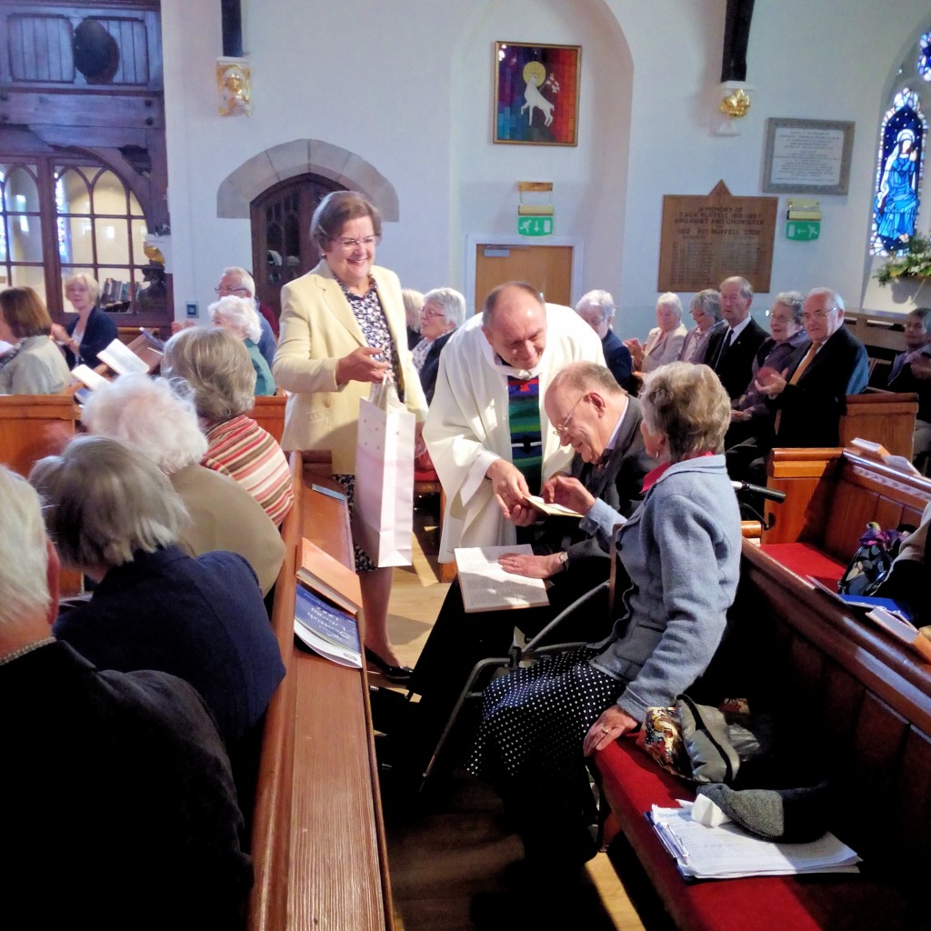 Graham and Christine present Ruth and Fergus with a gift from th