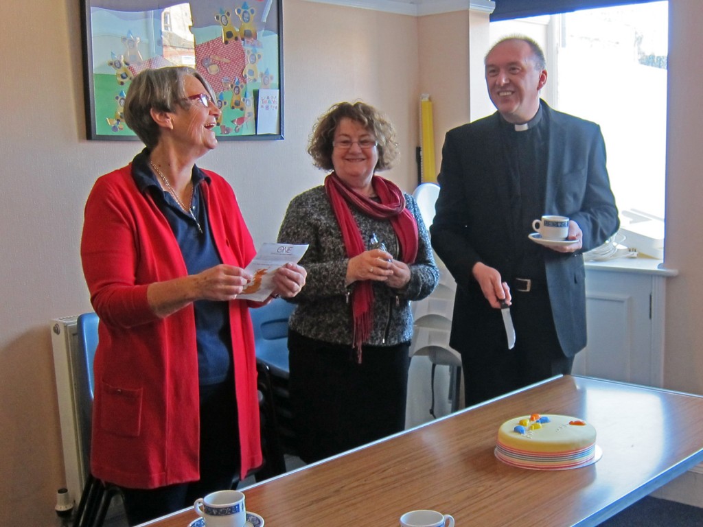 Celebrating Graham's first year as our rector - with cake of course