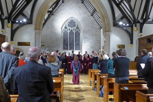 The choir and congregation at Choral Evensong