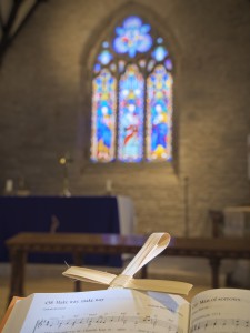 Make Way hymnbook palm cross closeup