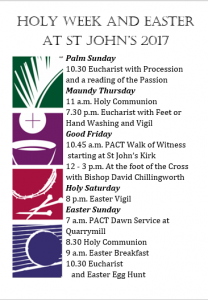 Holy Week + Easter services [poster]